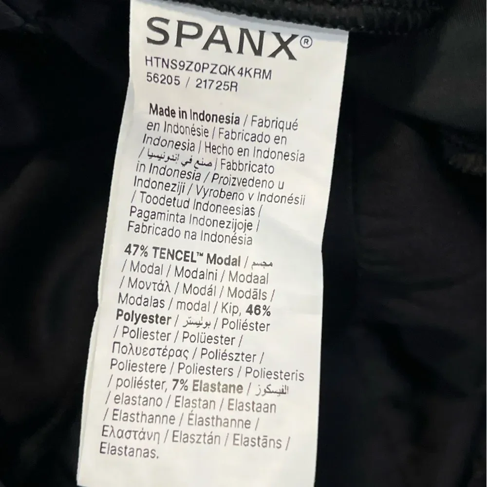 SPANX AirEssentials Mockneck Jumpsuit Sleeveless Black Wide-Leg Size Large - Picture 8 of 9